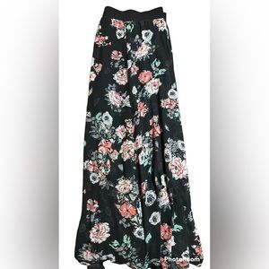 Sheer maxi skirt with built in shorts